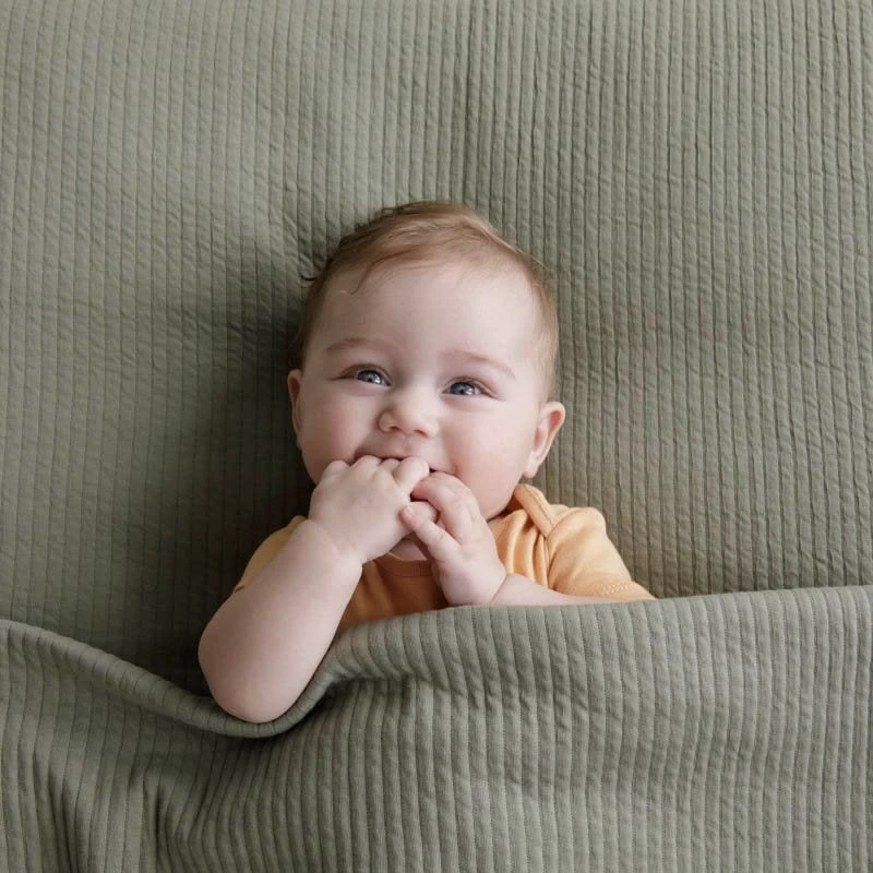 Little Dutch Bassinet Summer Blanket Pure Olive 4 Little Dutch Bassinet Summer Blanket Pure Olive - Image 2