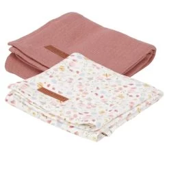 Little Dutch LD Swaddle 70x70cm 40 Little Dutch LD Swaddle 70x70cm -Little World Shop 0015052 little dutch swaddles 70 x 70 pure pink blush flowers butterflies flowers butterflies 1