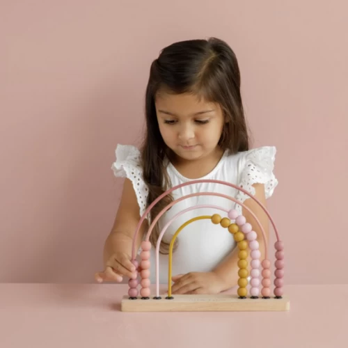 Little Dutch Rainbow Abacus - Pink 4 Little Dutch Rainbow Abacus - Pink - Image 2