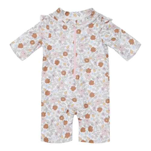 Little Dutch Swimsuit Short Sleeves Ruffles Vintage Little Flowers 3 Little Dutch Swimsuit Short Sleeves Ruffles Vintage Little Flowers