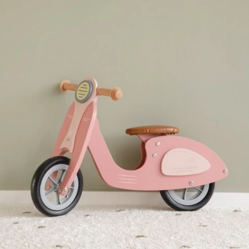 Little Dutch Scooter Hout Pink 5 Little Dutch Scooter Hout Pink - Image 3