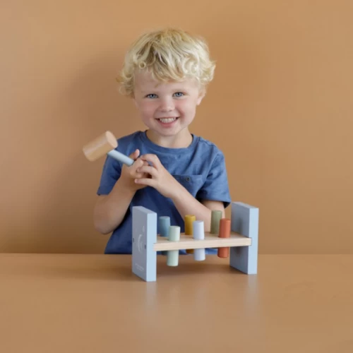 Little Dutch Pounding Bench - Ocean Blue 4 Little Dutch Pounding Bench - Ocean Blue - Image 2