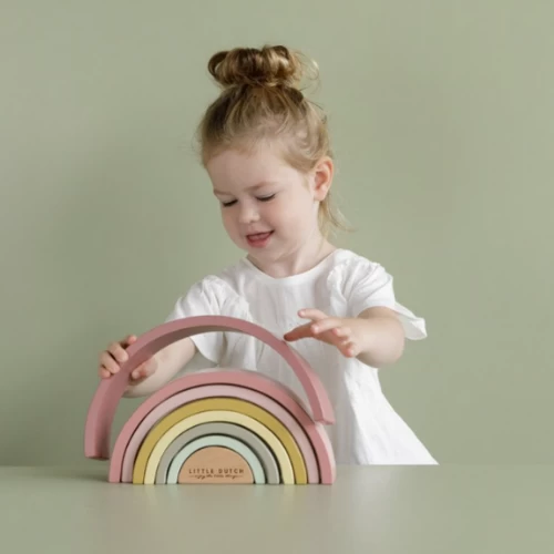 Little Dutch Rainbow Stacker - Pink 4 Little Dutch Rainbow Stacker - Pink - Image 2