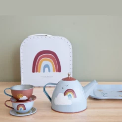 Little Dutch Tea Set In Basket Rainbow