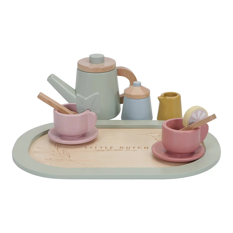 Little Dutch LD Wooden Tea Set Multi Colour 4 Little Dutch LD Wooden Tea Set Multi Colour - Image 2