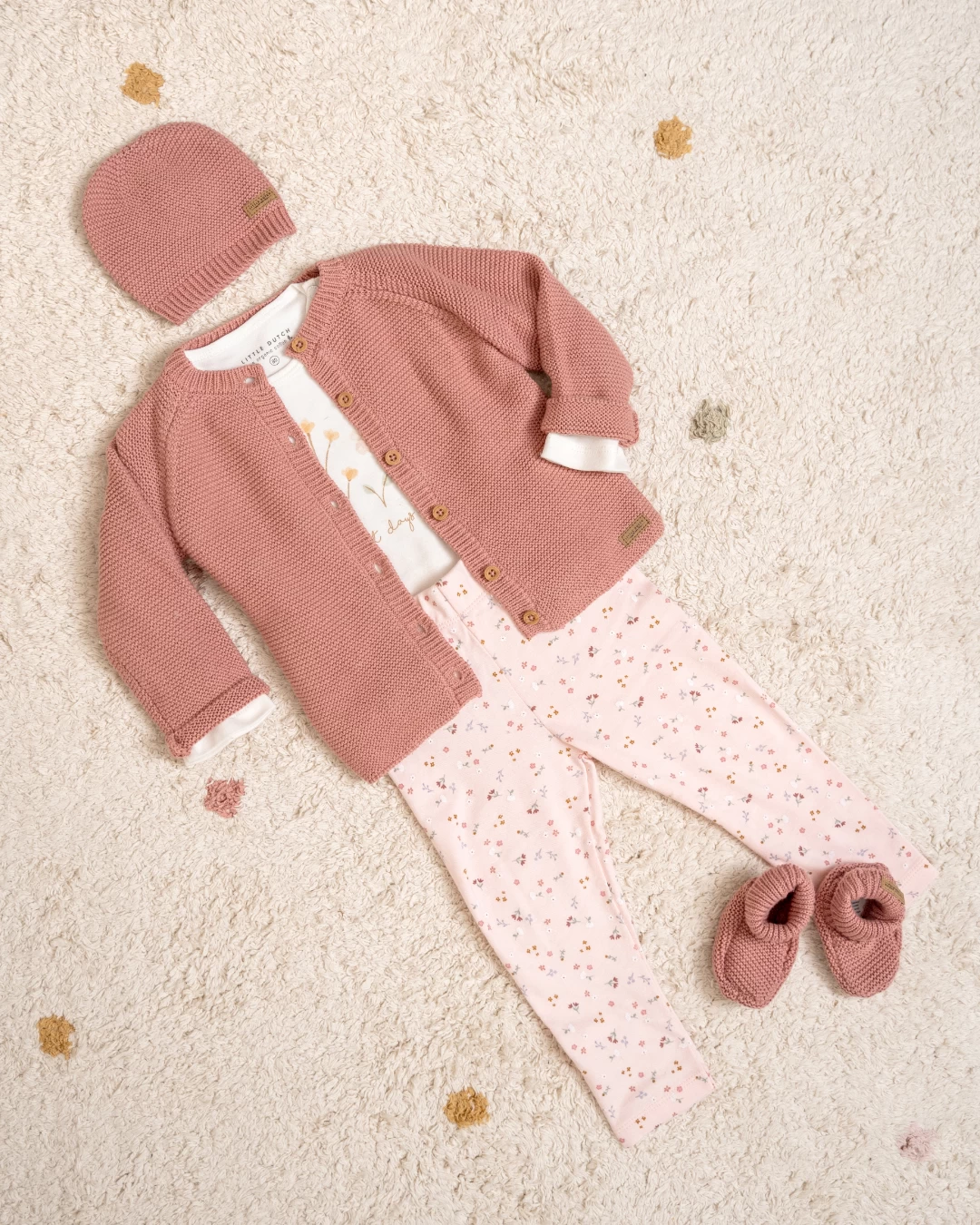 Little Dutch Knitted Cardigan Blush Pink 6 Little Dutch Knitted Cardigan Blush Pink - Image 4