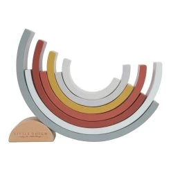 Little Dutch Rainbow Stacker Pure & Nature - LD 8 Little Dutch Rainbow Stacker Pure & Nature - LD -Little World Shop RainbowstackerPure Nature3