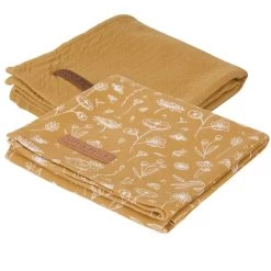 Little Dutch LD Swaddle 70x70cm 34 Little Dutch LD Swaddle 70x70cm -Little World Shop wild flowers ochre pure ochre